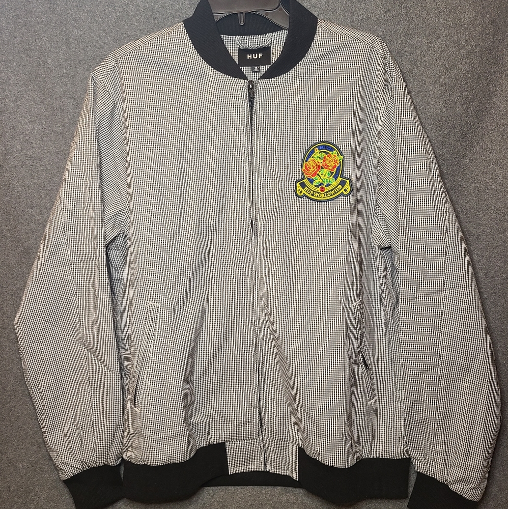 Huf Newport Black and White Jacket